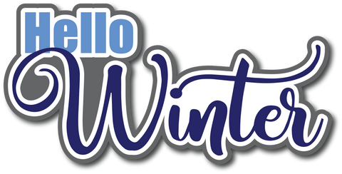 Hello Winter - Scrapbook Page Title Die Cut