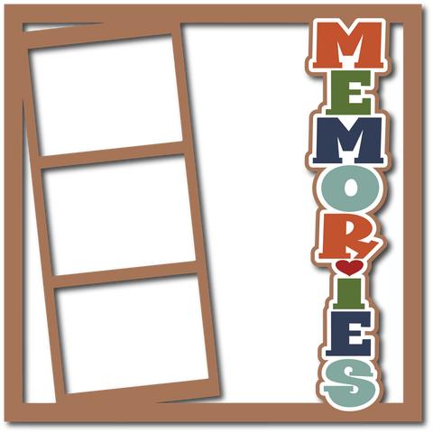 Memories - 3 Frames - Layered Overlay - Digital Cut File - SVG - INSTANT DOWNLOAD