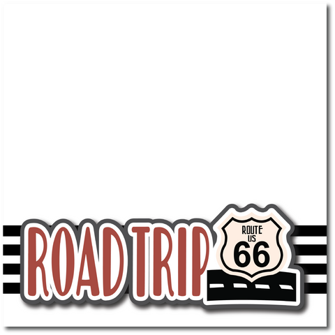 Road Trip - Printed Premade Scrapbook Page 12x12 Layout