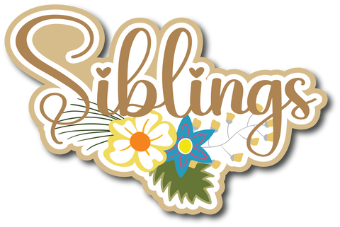 Siblings - Scrapbook Page Title Die Cut