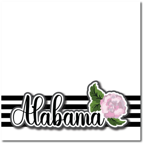 Alabama - Printed Premade Scrapbook Page 12x12 Layout
