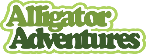 Alligator Adventures - Scrapbook Page Title Sticker