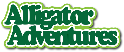 Alligator Adventures - Scrapbook Page Title Die Cut
