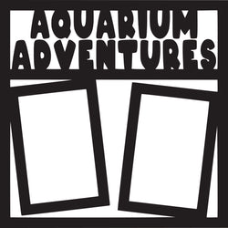 Aquarium Adventures - 2 Vertical Frames - Scrapbook Page Overlay Die Cut - Choose a Color
