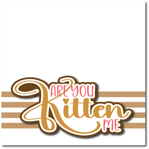 Are You Kitten Me - Printed Premade Scrapbook Page 12x12 Layout