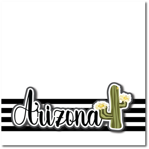 Arizona - Printed Premade Scrapbook Page 12x12 Layout