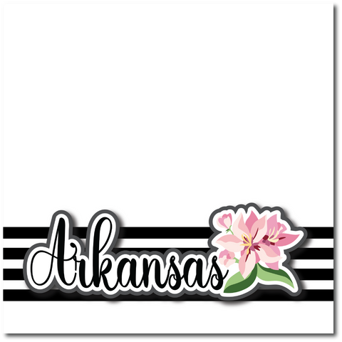 Arkansas - Printed Premade Scrapbook Page 12x12 Layout