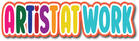 Artist at Work - Scrapbook Page Title Sticker