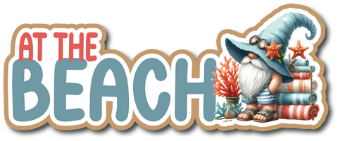 At the Beach - Scrapbook Page Title Sticker
