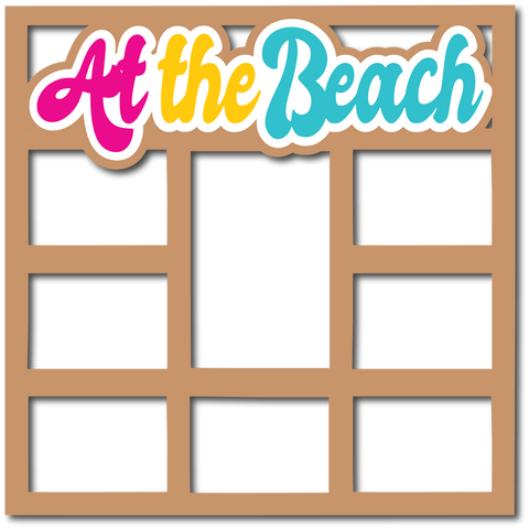 At the Beach - Layered Overlay - Digital Cut File - SVG - INSTANT DOWNLOAD