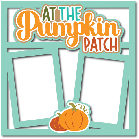 At the Pumpkin Patch - 2 Frames - Scrapbook Page Layered Overlay Kit