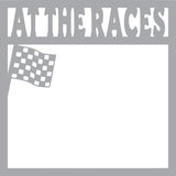 At the Races - Scrapbook Page Overlay Die Cut - Choose a Color