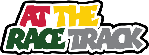 At the Race Track - Scrapbook Page Title Sticker