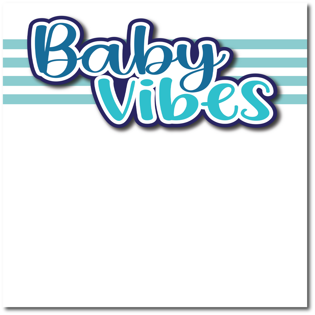 Baby Vibes Printed Premade Scrapbook Page 12x12 Layout Autumn's
