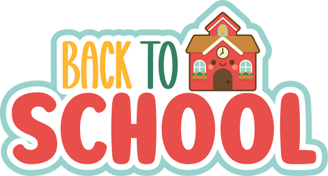 Back to School - Scrapbook Page Title Die Cut