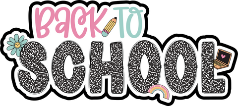Back to School - Scrapbook Page Title Die Cut