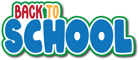 Back to School - Scrapbook Page Title Sticker