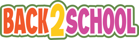 Back 2 School - Scrapbook Page Title Sticker