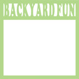 Backyard Fun - Scrapbook Page Overlay Die Cut - Choose a Color