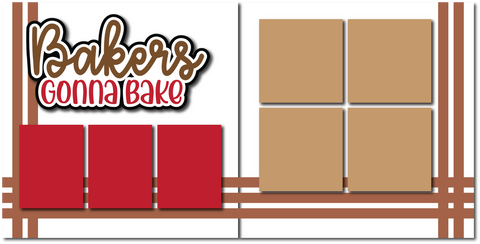 Bakers Gonna Bake - Printed Premade Scrapbook (2) Page 12x12 Layout