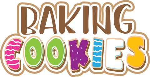 Baking Cookies - Scrapbook Page Title Die Cut