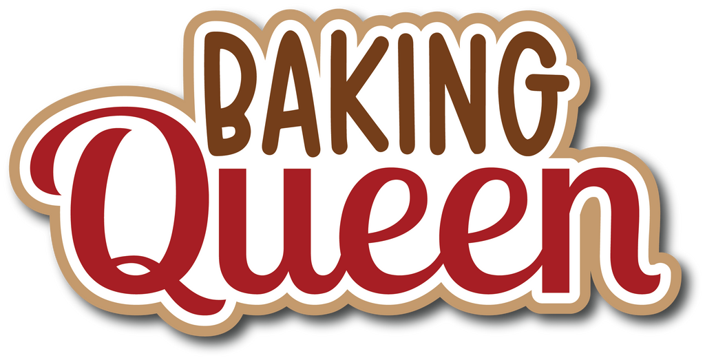Baking Queen Scrapbook Page Title Sticker Autumn's Crafty Corner