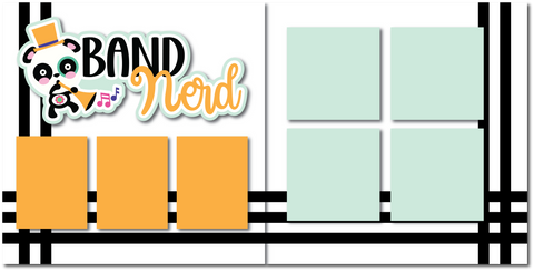 Band Nerd - Printed Premade Scrapbook (2) Page 12x12 Layout