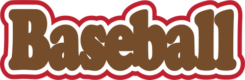 Baseball - Scrapbook Page Title Die Cut