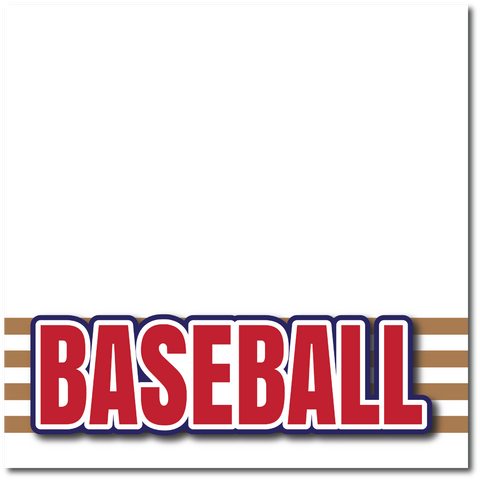 Baseball - Printed Premade Scrapbook Page 12x12 Layout