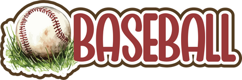 Baseball - Scrapbook Page Title Die Cut