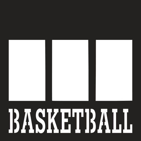 Basketball - 3 Frames - Scrapbook Page Overlay