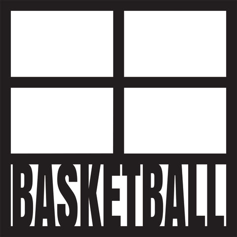 Basketball - 4 Frames - Scrapbook Page Overlay
