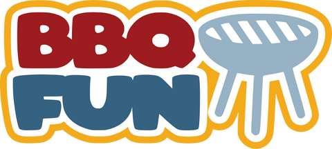 BBQ Fun - Scrapbook Page Title Die Cut