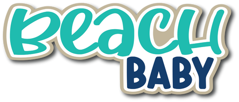 Beach Baby - Scrapbook Page Title Sticker