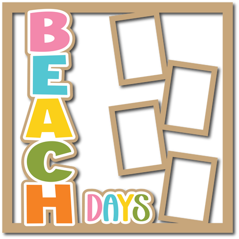 Beach Days - Layered Overlay - Digital Cut File - SVG - INSTANT DOWNLOAD