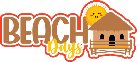 Beach Days - Scrapbook Page Title Sticker