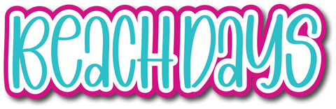 Beach Days - Scrapbook Page Title Sticker
