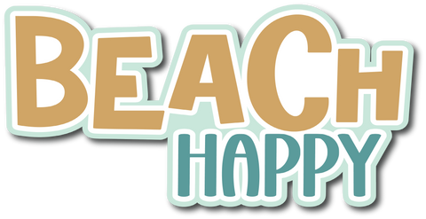 Beach Happy - Scrapbook Page Title Sticker