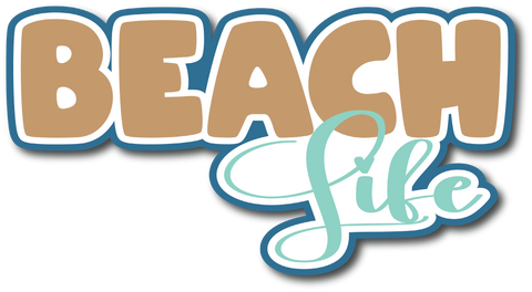 Beach Life - Scrapbook Page Title Sticker