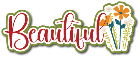 Beautiful - Scrapbook Page Title Sticker