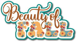 Beauty of Fall - Scrapbook Page Title Die Cut