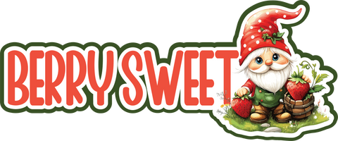 Berry Sweet - Scrapbook Page Title Die Cut
