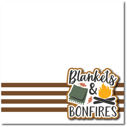 Blankets & Bonfires - Printed Premade Scrapbook Page 12x12 Layout