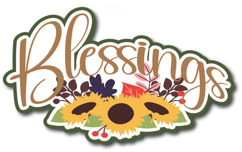Blessings - Scrapbook Page Title Die Cut