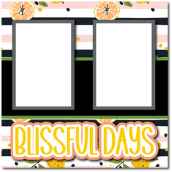 Blissful Days - Printed Premade Scrapbook Page 12x12 Layout