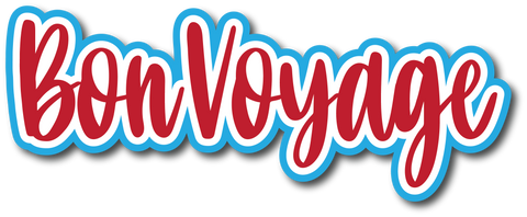 Bon Voyage - Scrapbook Page Title Die Cut