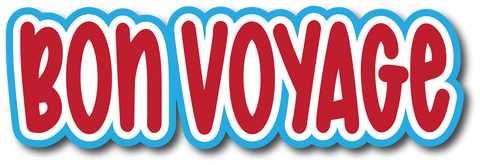 Bon Voyage - Scrapbook Page Title Die Cut