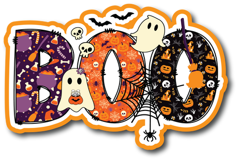 Boo - Scrapbook Page Title Die Cut