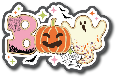 Boo - Scrapbook Page Title Die Cut