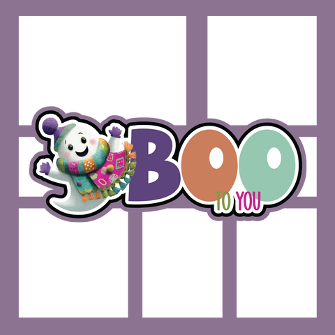 Boo to You - Scrapbook Page Layered Overlay Kit